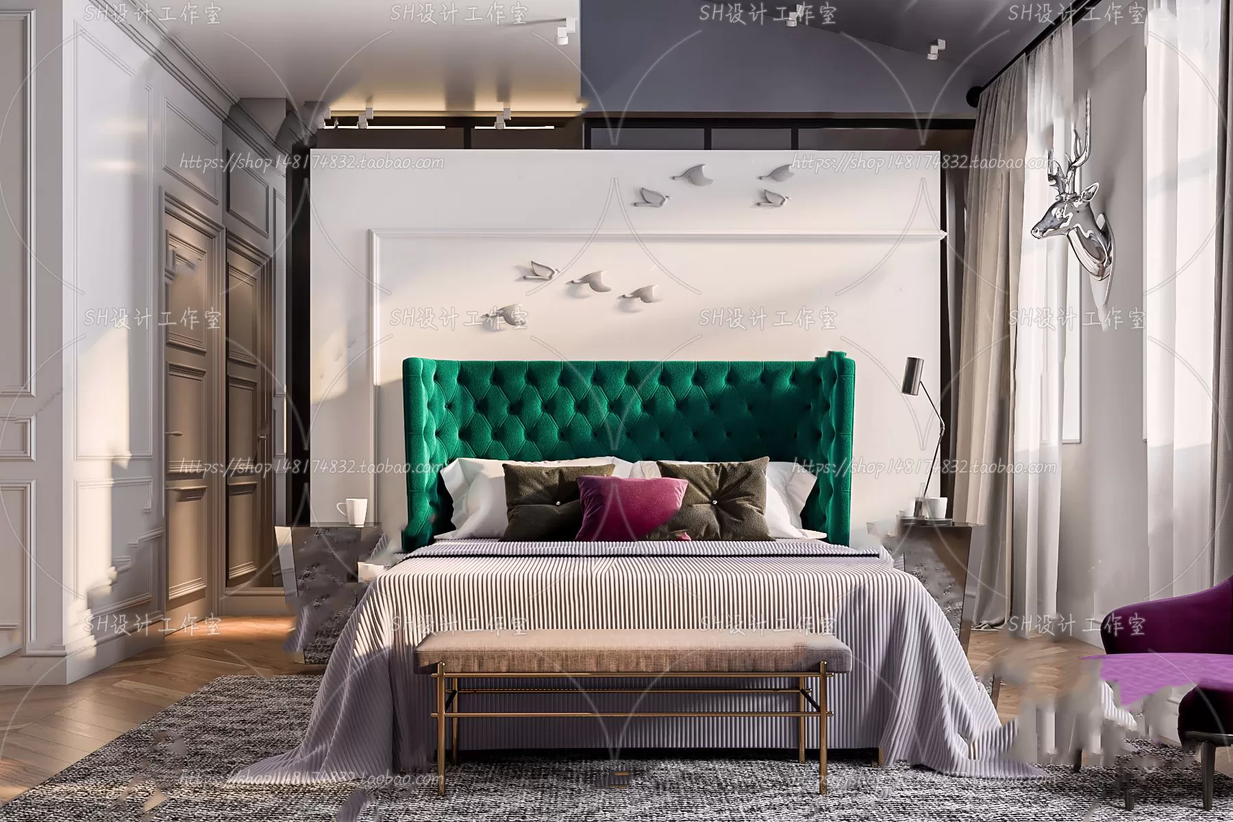 3DSKYFREE – BED 3DS MAX MODELS