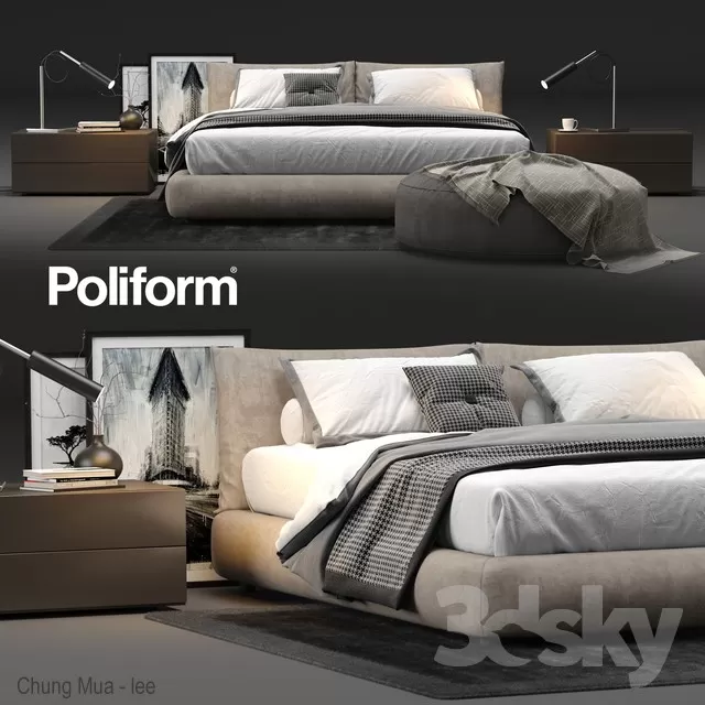 3DSKYFREE – BED 3DS MAX MODELS