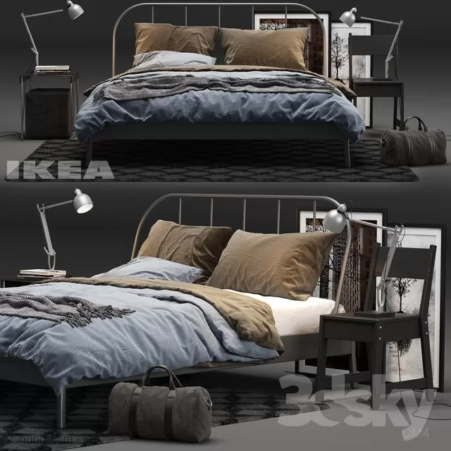 3DSKYFREE – BED 3DS MAX MODELS