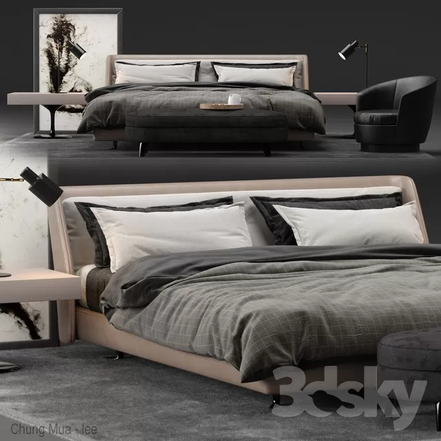 3DSKYFREE – BED 3DS MAX MODELS
