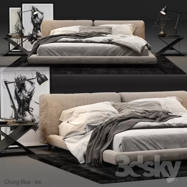 3DSKYFREE – BED 3DS MAX MODELS
