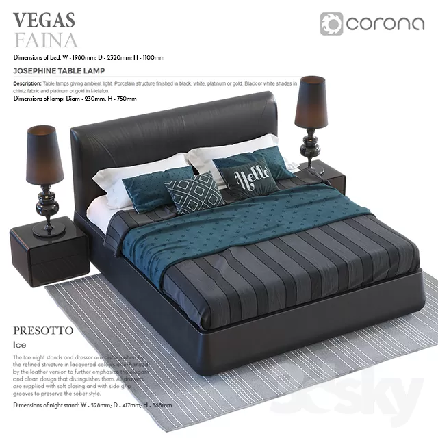 3DSKYFREE – BED 3DS MAX MODELS