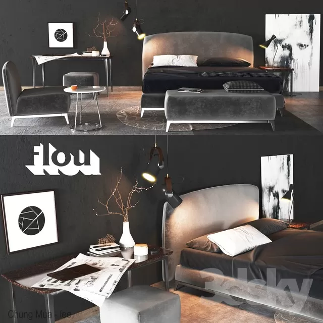 3DSKYFREE – BED 3DS MAX MODELS