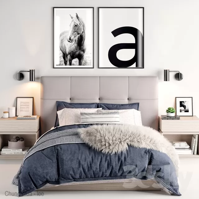 3DSKYFREE – BED 3DS MAX MODELS