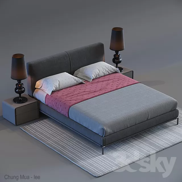 3DSKYFREE – BED 3DS MAX MODELS