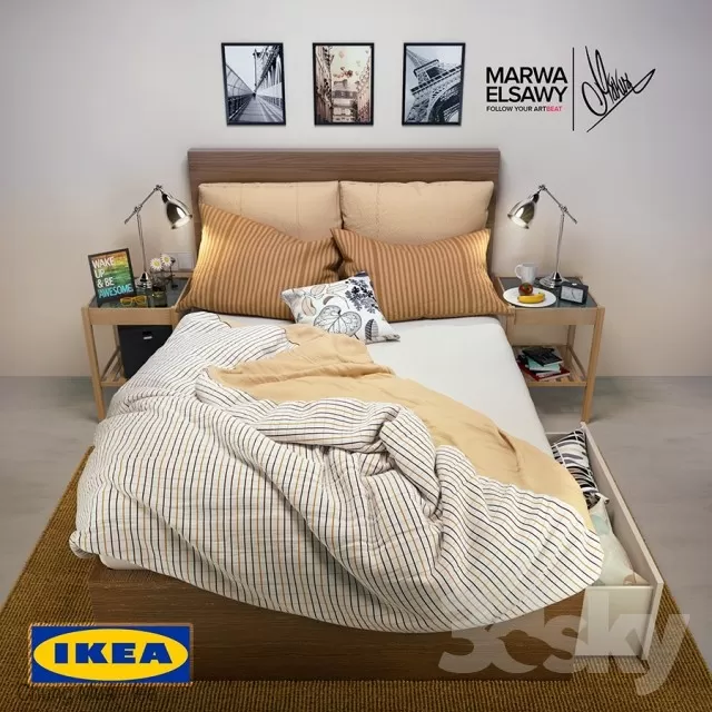 3DSKYFREE – BED 3DS MAX MODELS