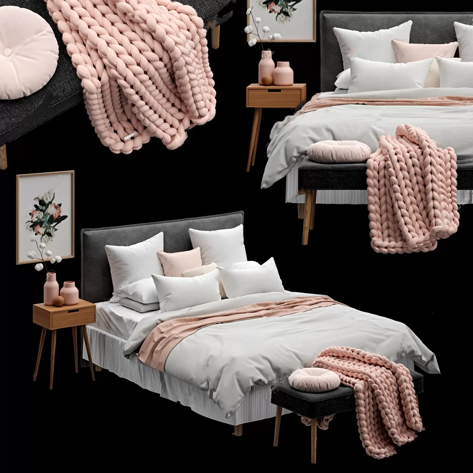 3DSKYFREE – BED 3DS MAX MODELS