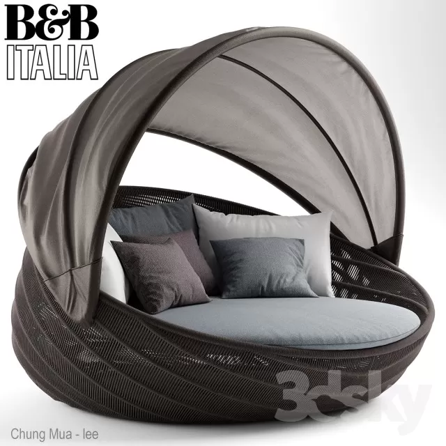 3DSKYFREE – BED - CIRCLE 3DS MAX MODELS