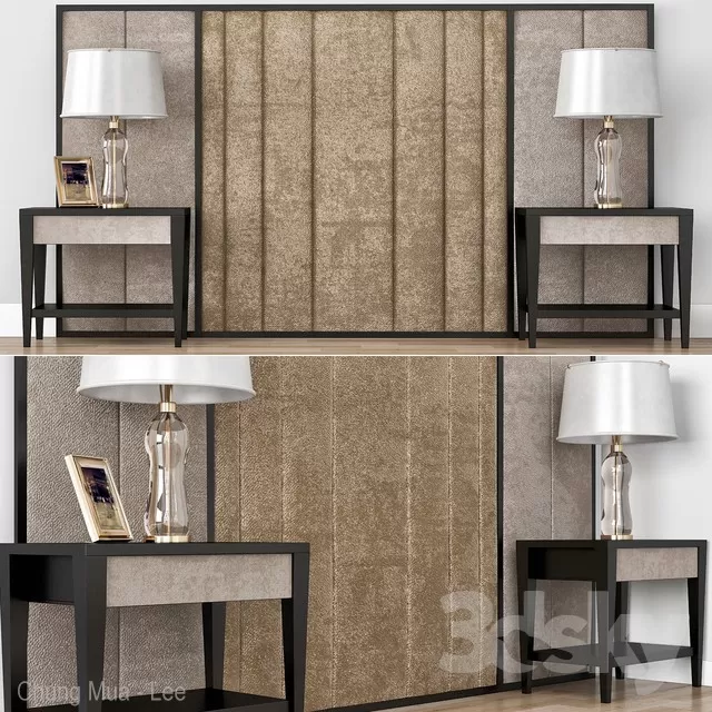 3DSKYFREE – BED - HEAD 3DS MAX MODELS