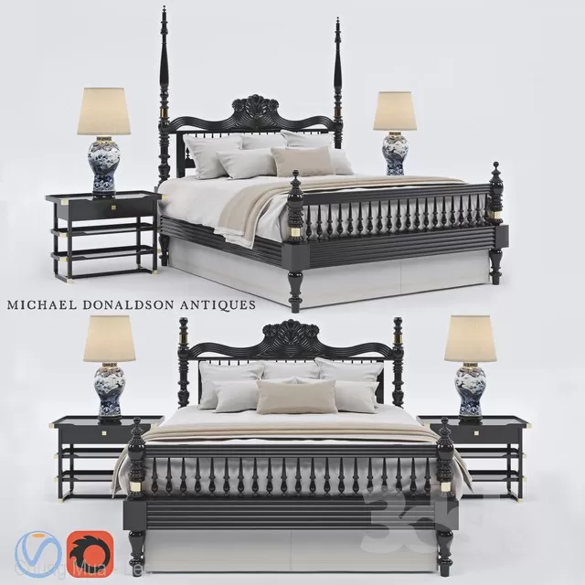 3DSKYFREE – BED - INDOCHINE 3DS MAX MODELS