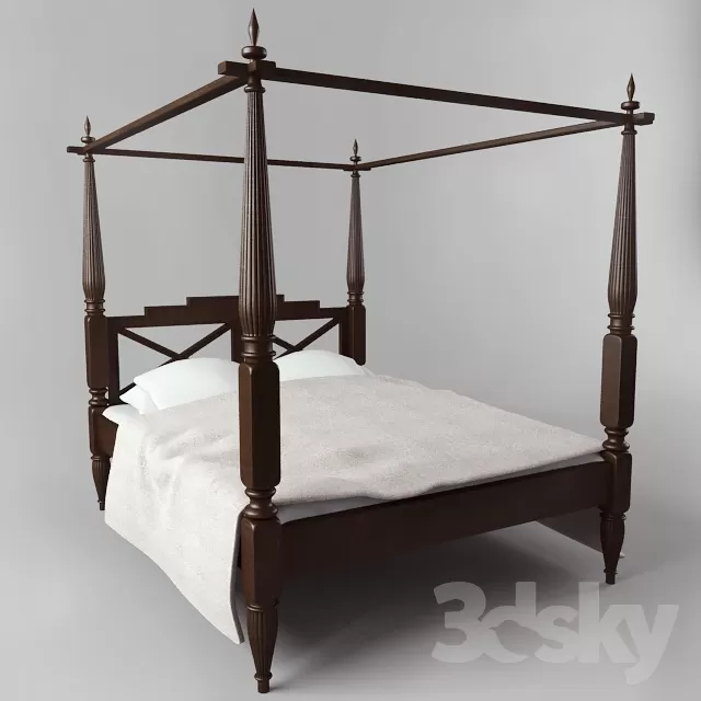 3DSKYFREE – BED - INDOCHINE 3DS MAX MODELS