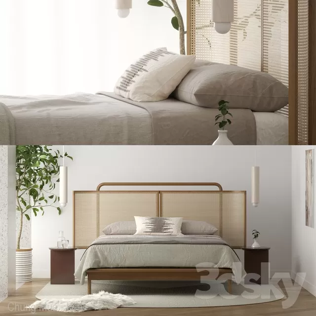 3DSKYFREE – BED - INDOCHINE 3DS MAX MODELS