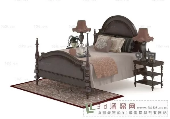 3DSKYFREE – BED - INDOCHINE 3DS MAX MODELS