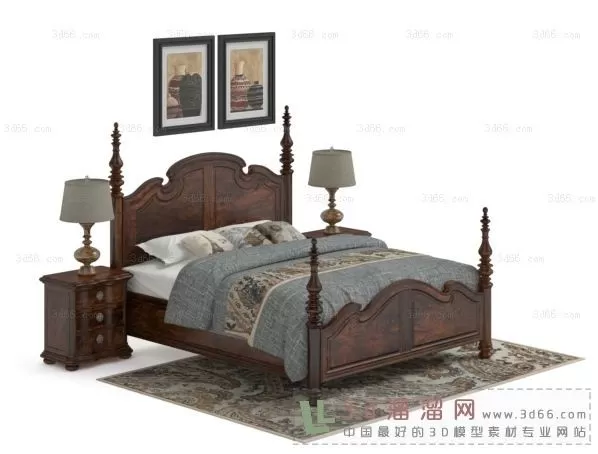 3DSKYFREE – BED - INDOCHINE 3DS MAX MODELS