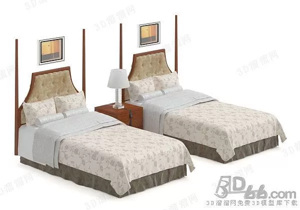 3DSKYFREE – BED - INDOCHINE 3DS MAX MODELS