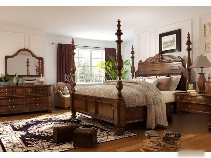 3DSKYFREE – BED - INDOCHINE 3DS MAX MODELS