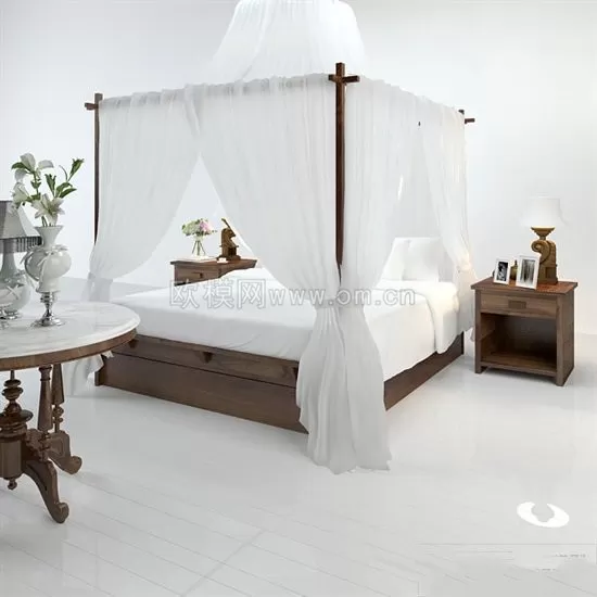 3DSKYFREE – BED - INDOCHINE 3DS MAX MODELS