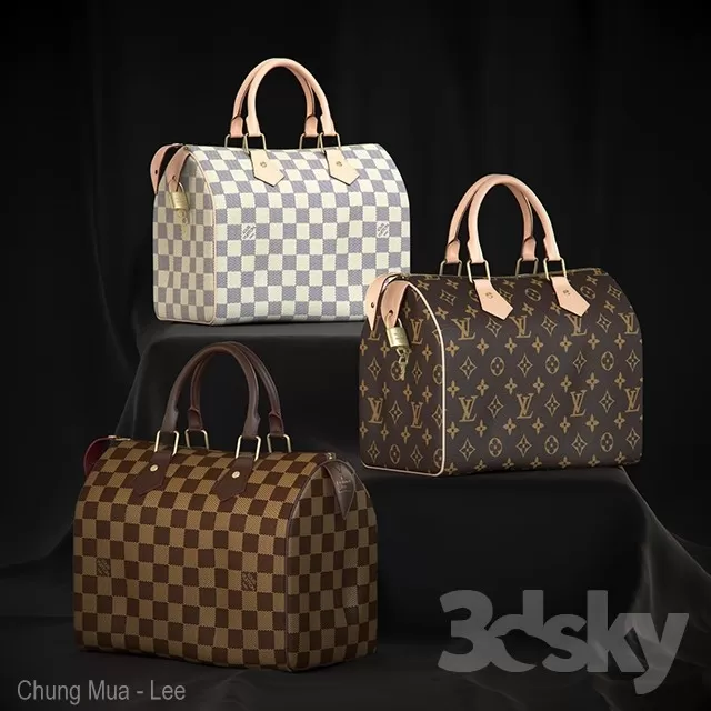 3DSKYFREE – BEDROOM - CLOTHE - BAG 3DS MAX MODELS