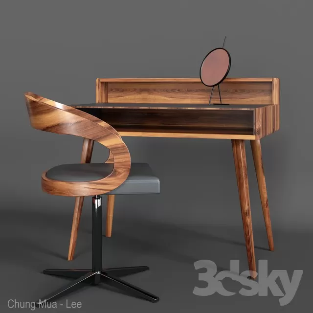 3DSKYFREE – BEDROOM - DRESSING TABLE 3DS MAX MODELS