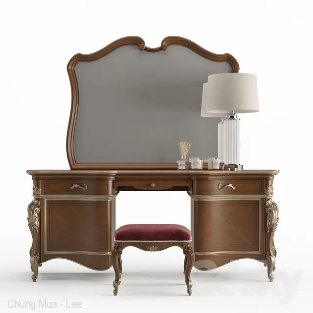3DSKYFREE – BEDROOM - DRESSING TABLE 3DS MAX MODELS