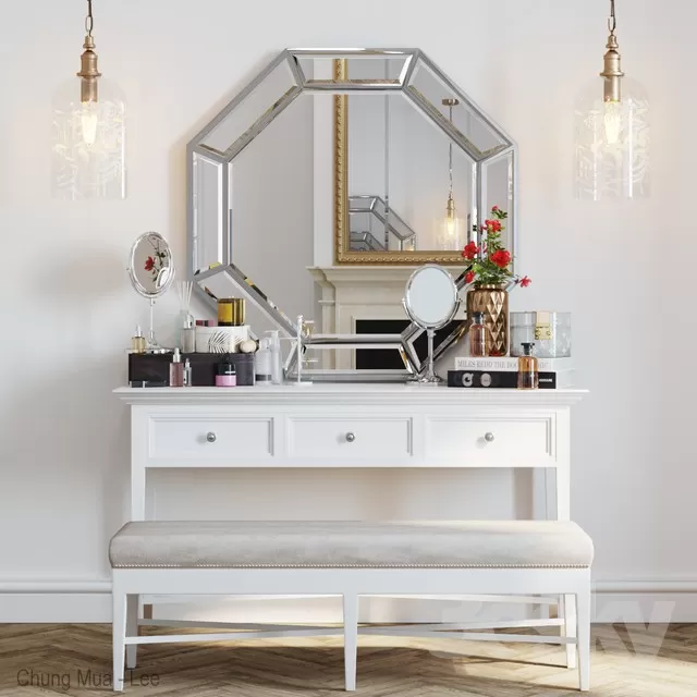 3DSKYFREE – BEDROOM - DRESSING TABLE 3DS MAX MODELS