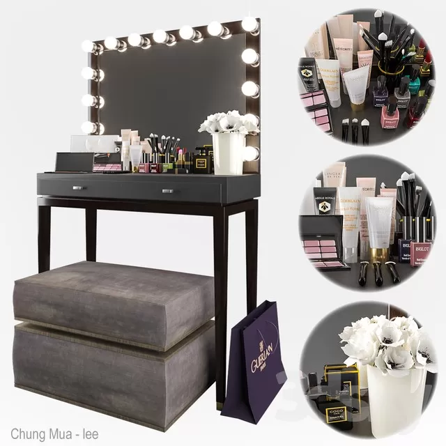 3DSKYFREE – BEDROOM - DRESSING TABLE 3DS MAX MODELS