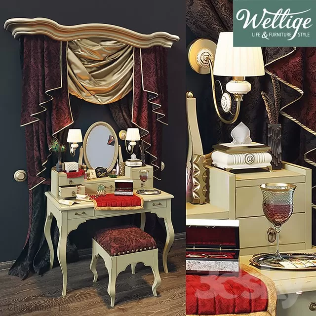 3DSKYFREE – BEDROOM - DRESSING TABLE 3DS MAX MODELS