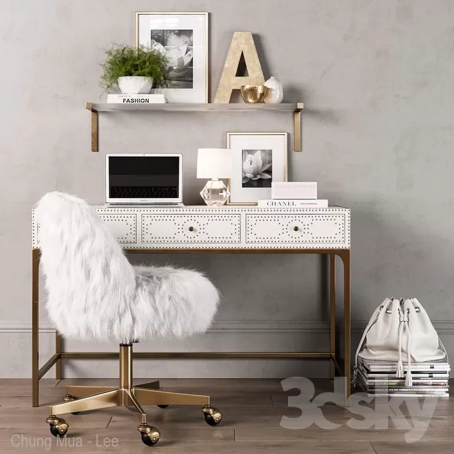 3DSKYFREE – BEDROOM - DRESSING TABLE 3DS MAX MODELS