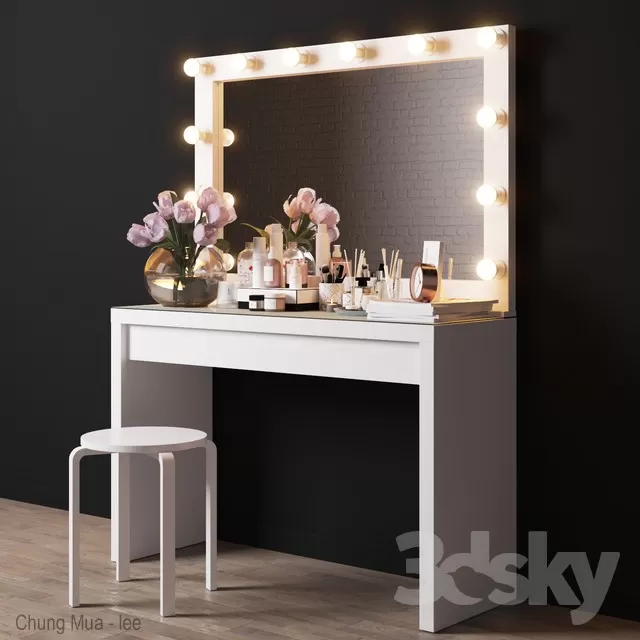 3DSKYFREE – BEDROOM - DRESSING TABLE 3DS MAX MODELS