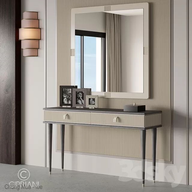 3DSKYFREE – BEDROOM - DRESSING TABLE 3DS MAX MODELS