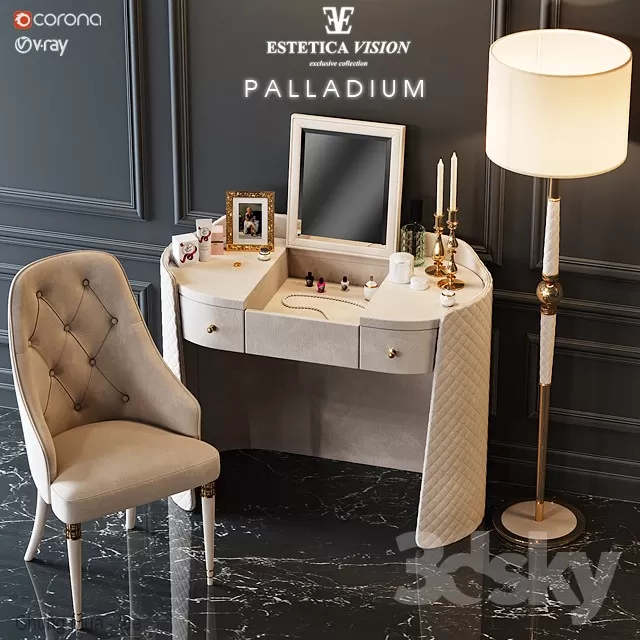 3DSKYFREE – BEDROOM - DRESSING TABLE 3DS MAX MODELS