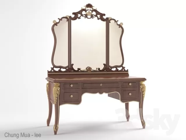 3DSKYFREE – BEDROOM - DRESSING TABLE 3DS MAX MODELS