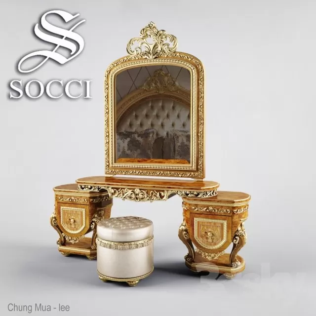 3DSKYFREE – BEDROOM - DRESSING TABLE 3DS MAX MODELS