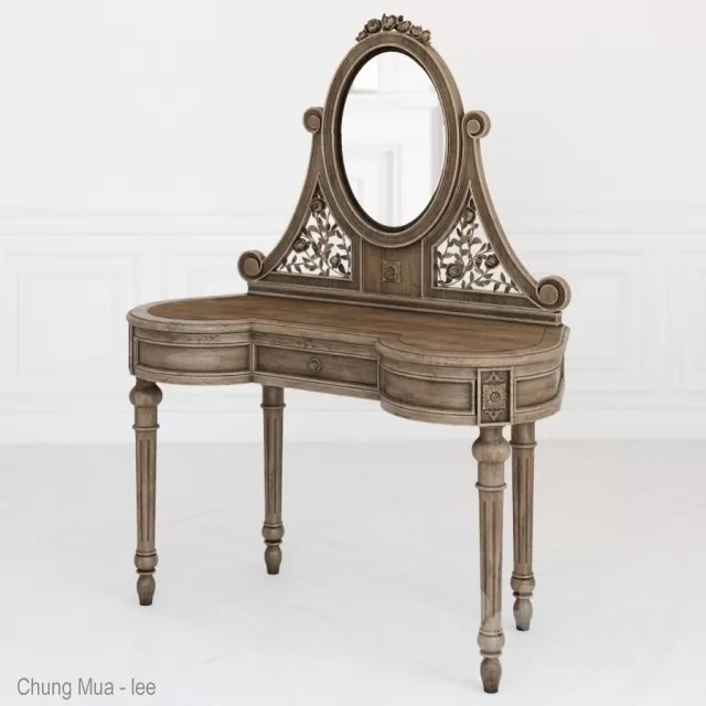 3DSKYFREE – BEDROOM - DRESSING TABLE 3DS MAX MODELS