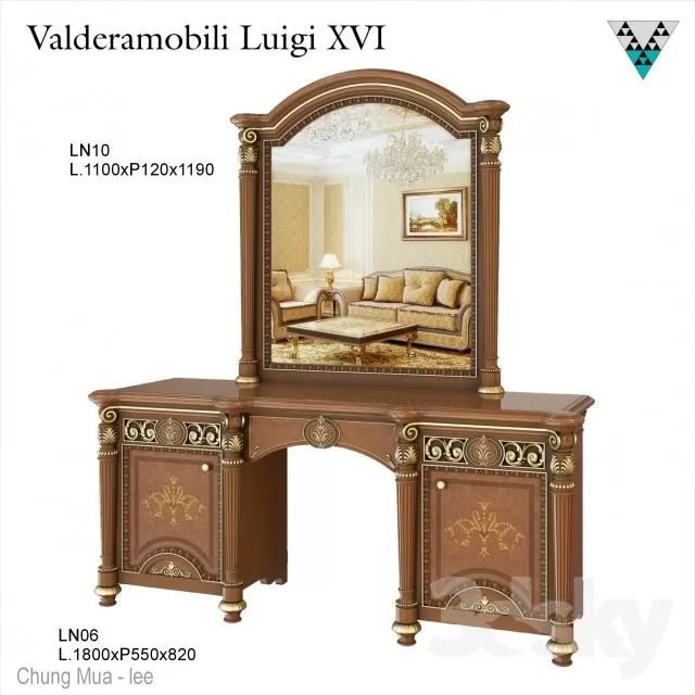 3DSKYFREE – BEDROOM - DRESSING TABLE 3DS MAX MODELS