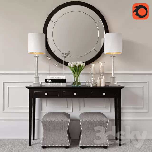 3DSKYFREE – BEDROOM - DRESSING TABLE 3DS MAX MODELS