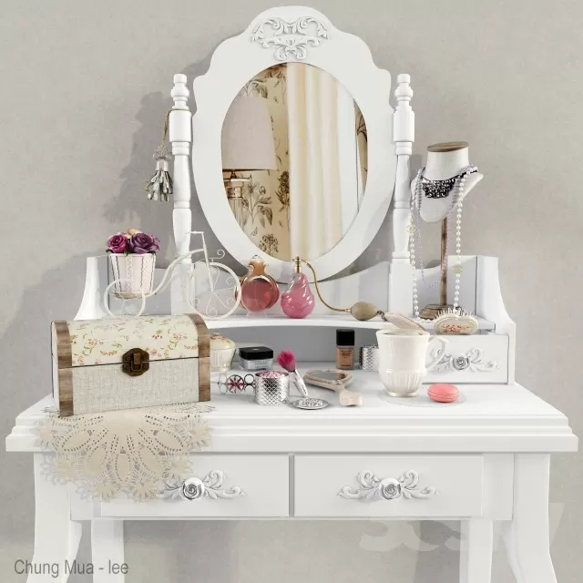 3DSKYFREE – BEDROOM - DRESSING TABLE 3DS MAX MODELS