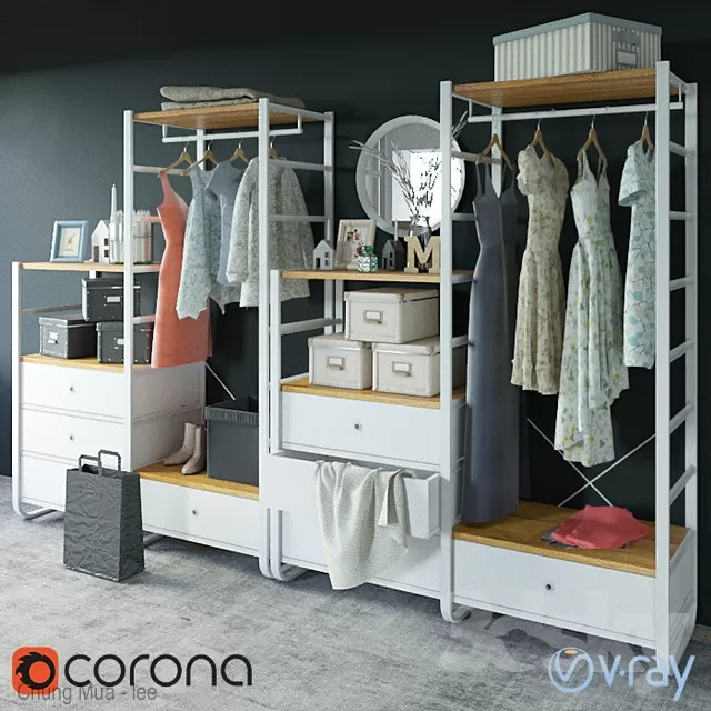 3DSKYFREE – BEDROOM - OUTFIT 3DS MAX MODELS