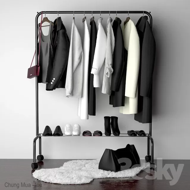 3DSKYFREE – BEDROOM - OUTFIT 3DS MAX MODELS