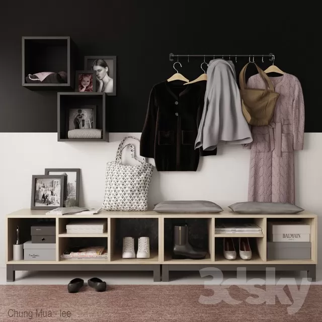 3DSKYFREE – BEDROOM - OUTFIT 3DS MAX MODELS