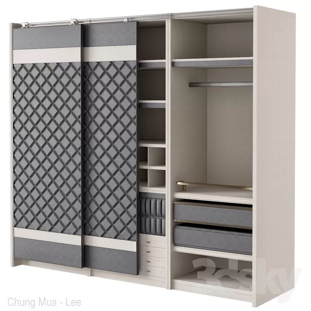 3DSKYFREE – BEDROOM - WARDROBE 3DS MAX MODELS