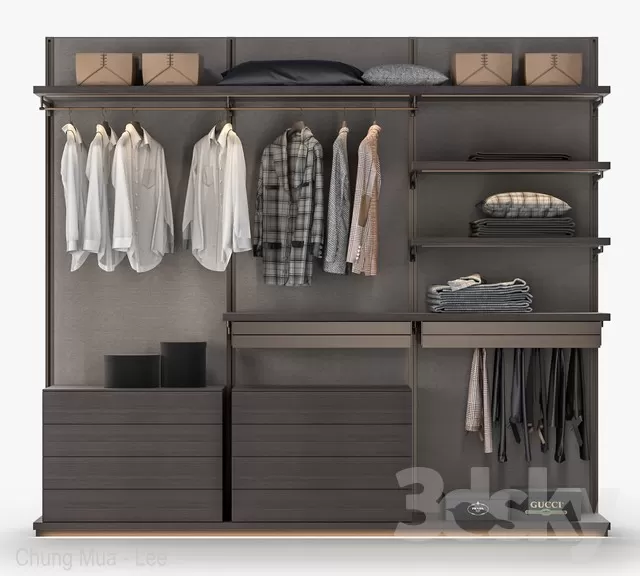 3DSKYFREE – BEDROOM - WARDROBE 3DS MAX MODELS