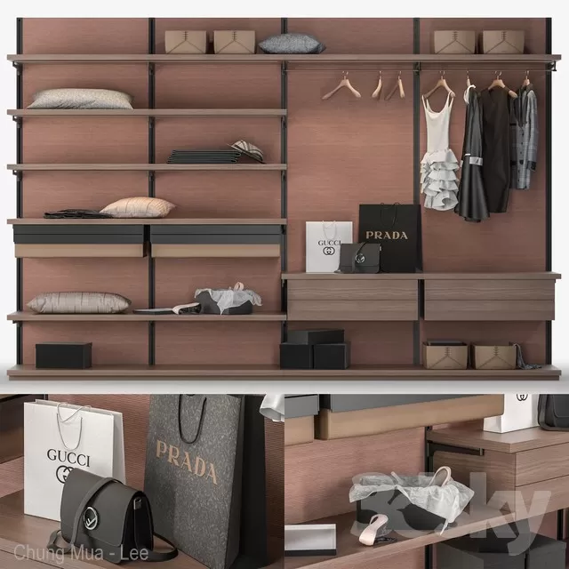 3DSKYFREE – BEDROOM - WARDROBE 3DS MAX MODELS