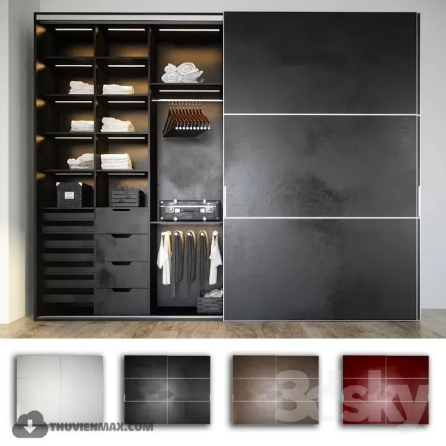 3DSKYFREE – BEDROOM - WARDROBE 3DS MAX MODELS