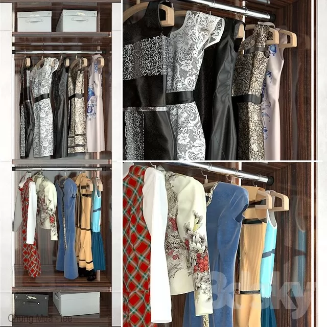 3DSKYFREE – BEDROOM - WARDROBE 3DS MAX MODELS