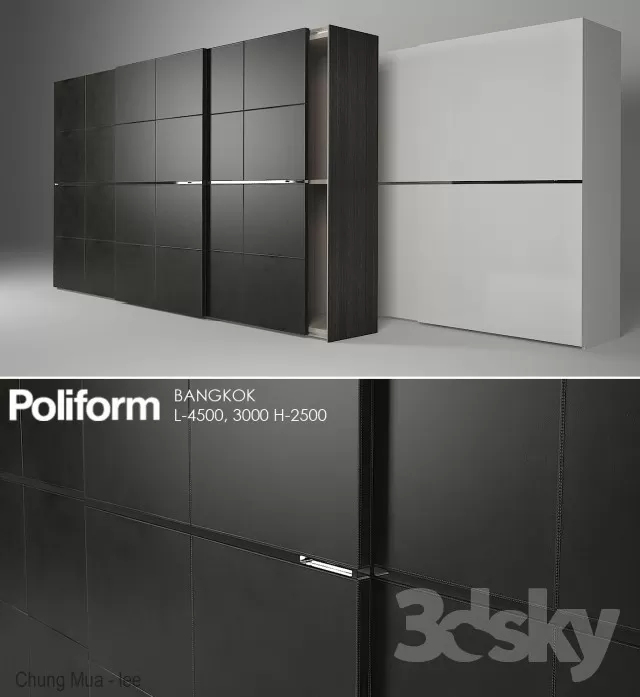 3DSKYFREE – BEDROOM - WARDROBE 3DS MAX MODELS