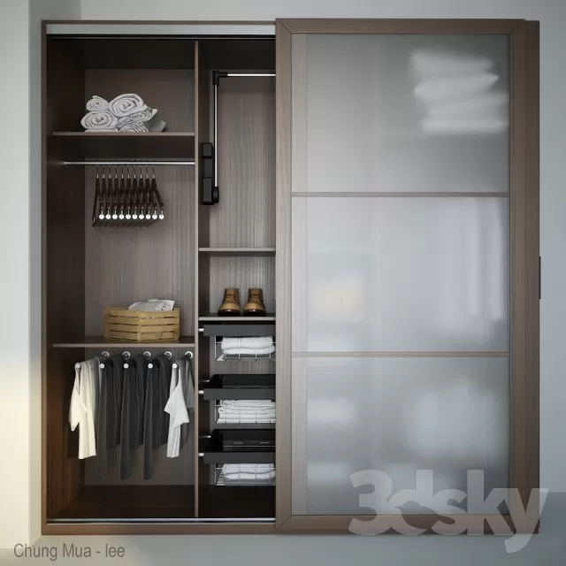 3DSKYFREE – BEDROOM - WARDROBE 3DS MAX MODELS