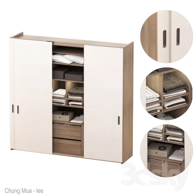 3DSKYFREE – BEDROOM - WARDROBE 3DS MAX MODELS