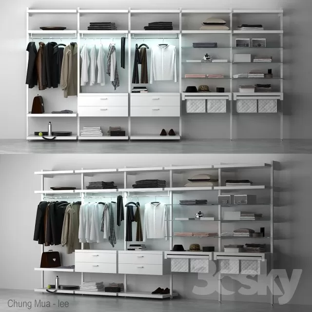 3DSKYFREE – BEDROOM - WARDROBE 3DS MAX MODELS