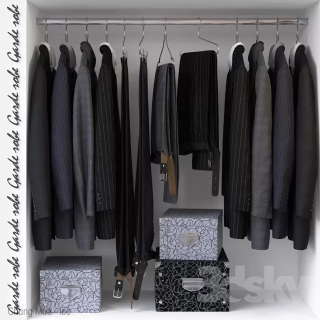 3DSKYFREE – BEDROOM - WARDROBE 3DS MAX MODELS